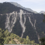 Our road passed through these landslips