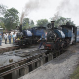 The steam trains for our ride.