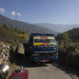 Local truck on a lane